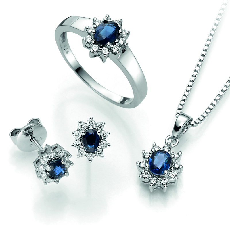 Rosettørepynt Safir 0,48 ct. - Image 3